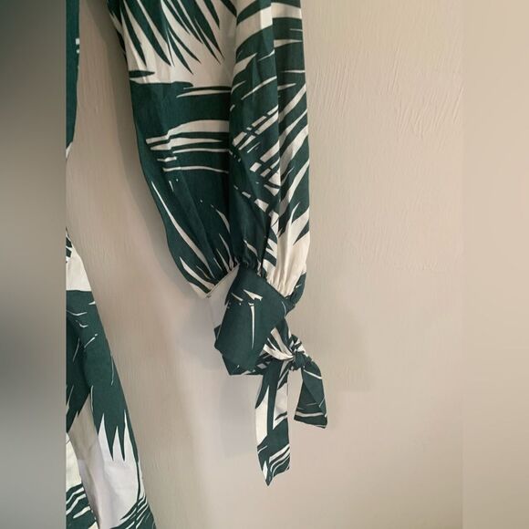 Zara Green Tropical Floral  Resortwear Maxi Dress size M‎ - Picture 9 of 11